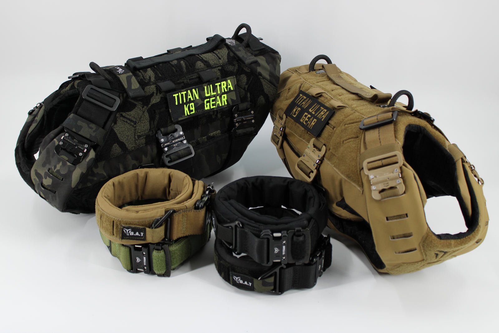 B.A.T K9 Ballistic Protection System chassis and ballistic panels in black