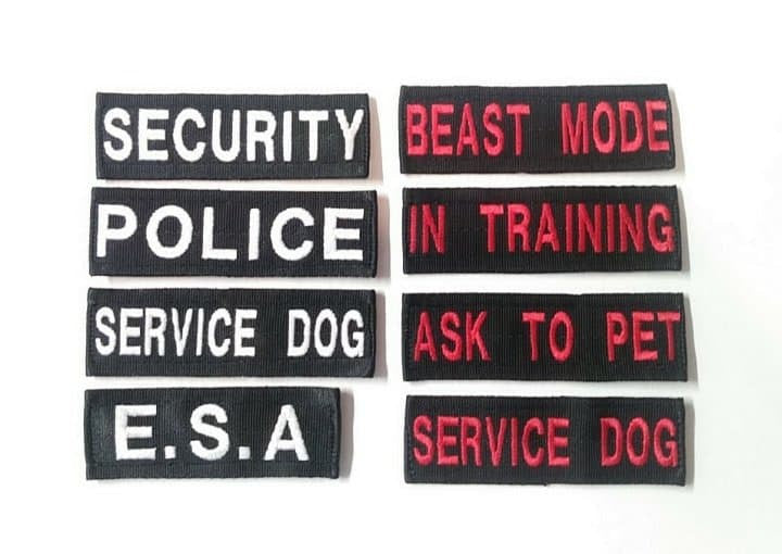 1.5" wide ID Patch (standard for Harness, Vests or Adult Dog collars)